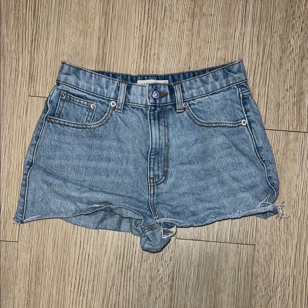 NWOT Topshop Petitie Size 6 Denim Blue Women's Shorts